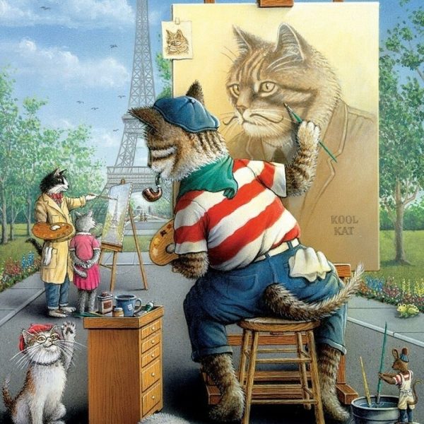 آرت پازل - گربه نقاش
