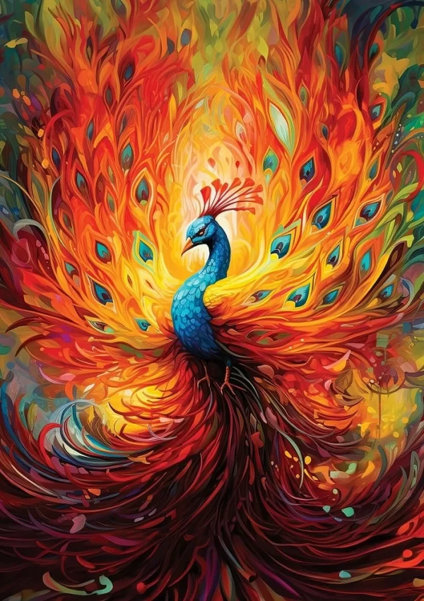 آرت پازل - طاووس رنگارنگ